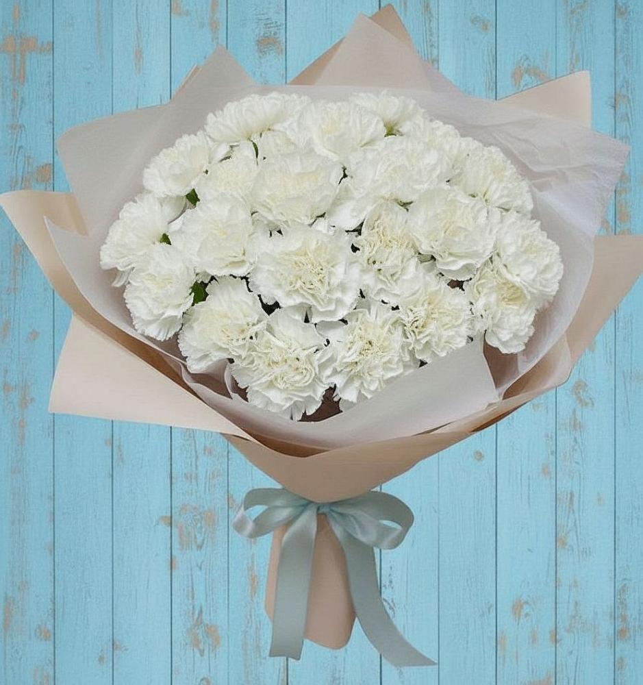 Букет цветов из: Гвоздики в Рождественно