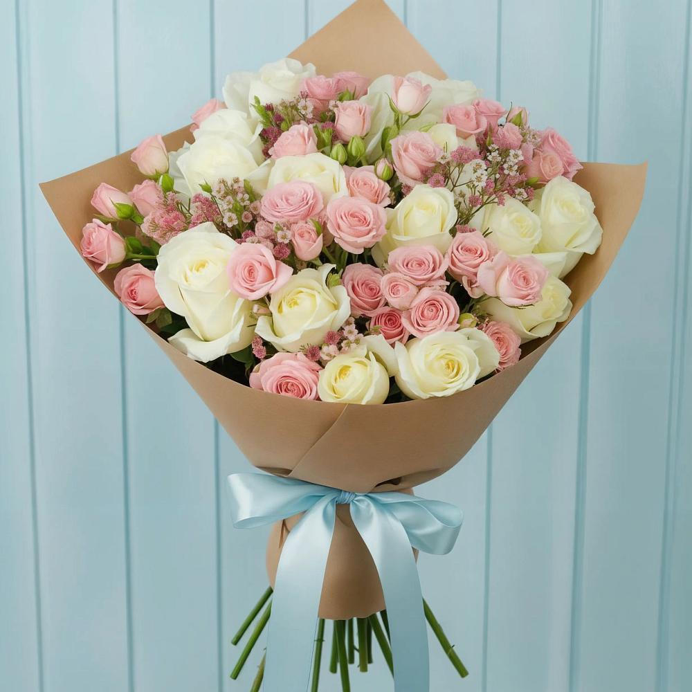 Букет цветов из: Розы в Рождественно