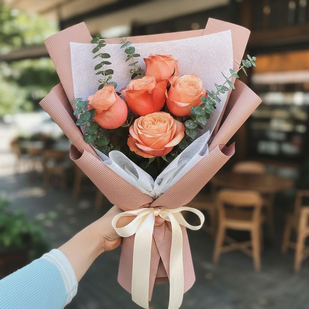 Букет цветов из: Розы в Рождественно