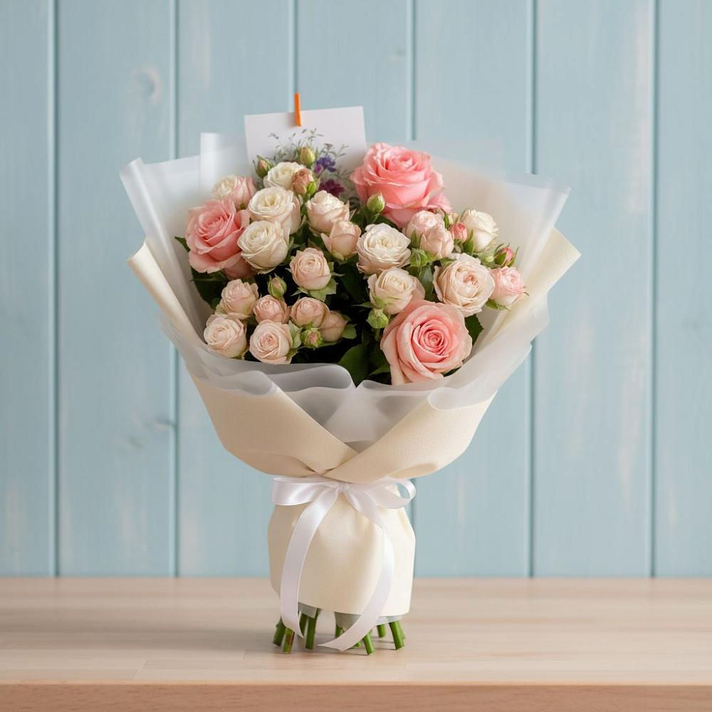 Букет цветов из: Розы в Рождественно