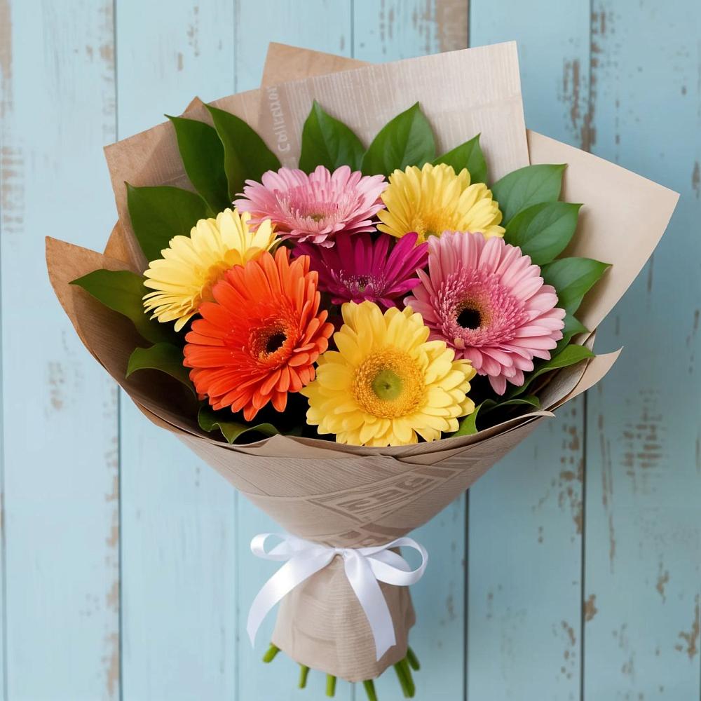 Букет цветов из: Герберы в Рождественно