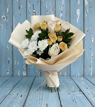 Букет цветов из:  Розы и Хризантемы в Рождественно