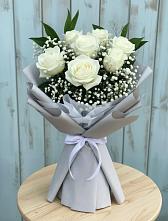 Букет цветов из:  Розы #REPLACE_PRED# Рождественно