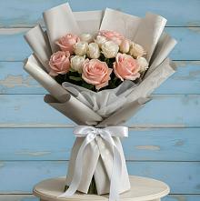 Букет цветов из:  Розы #REPLACE_PRED# Рождественно