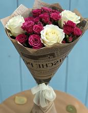 Букет цветов из:  Розы #REPLACE_PRED# Рождественно